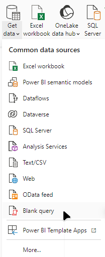 Select Blank Query